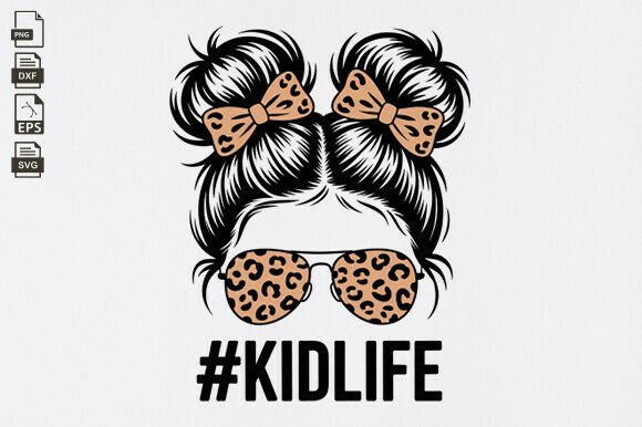 Kid Life, Messy Bun Mom, Mom Daughter Embroidery Design Review