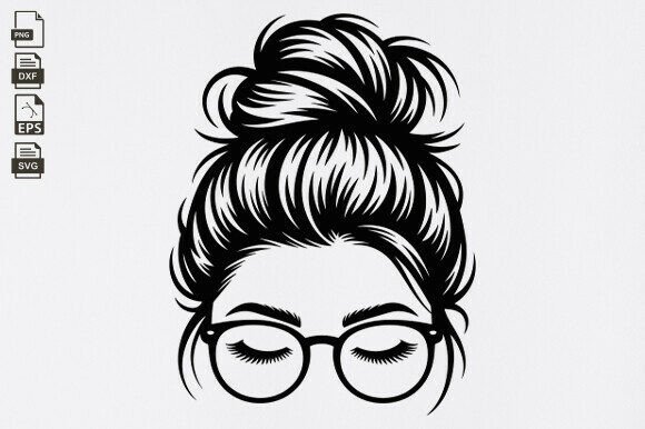 Messy Bun, Women Face, Mom, Girl, Hair