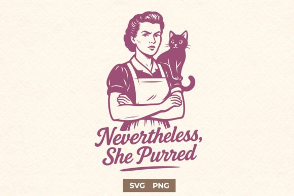 Nevertheless She Purred Retro SVG PNG: A Designer’s Real-World Embroidery Review